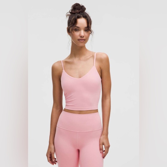 lululemon athletica Tops - (#96)LULULEMON Align Cropped Cami Tank Top Light Support, A/B Cup Pink Tide